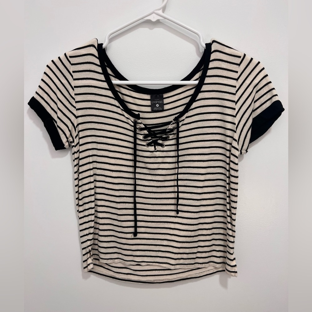 Medium striped crop top